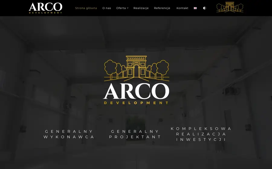 Zrzut ekranu strony ARCO Development
