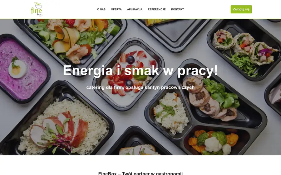 Zrzut ekranu strony Finebox