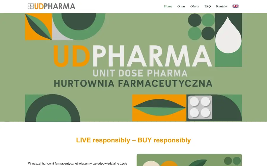 Zrzut ekranu strony UD Pharma